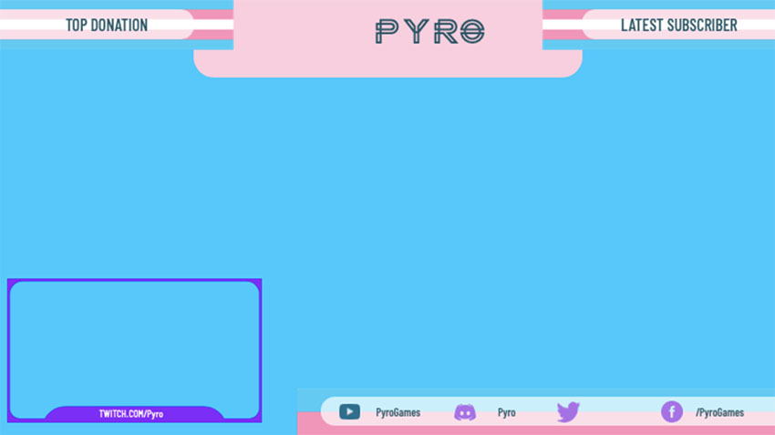 Minimal Twitch Overlay Template With Web Frame