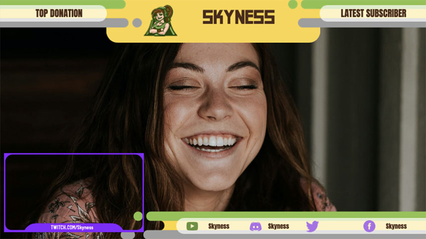 Simple Twitch Overlay Template With Web Frame