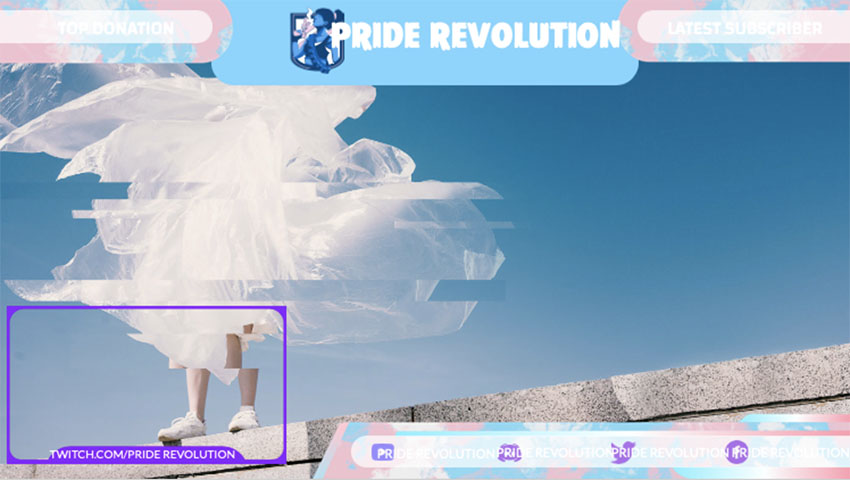 Pride Twitch Overlay Template With Web Frame
