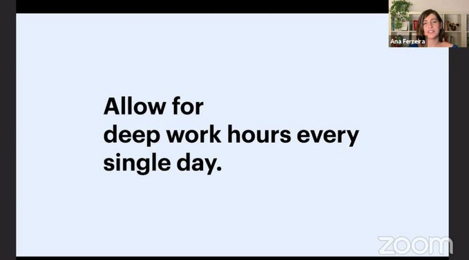 Allow for deep work jours every single day