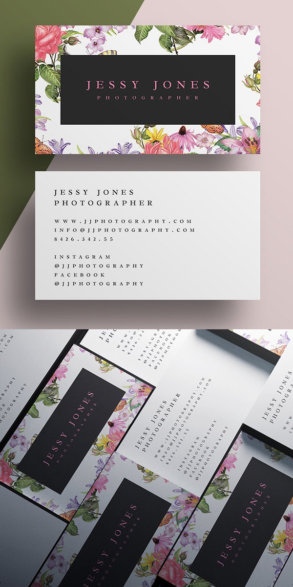 Floral Business Card Design