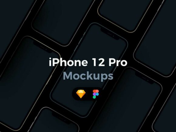 iPhone 12 mockups for Sketch and Figma