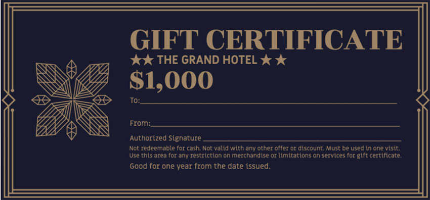 Fancy Gift Certificate Template