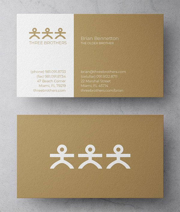 Three Brothers Law Business Card Design