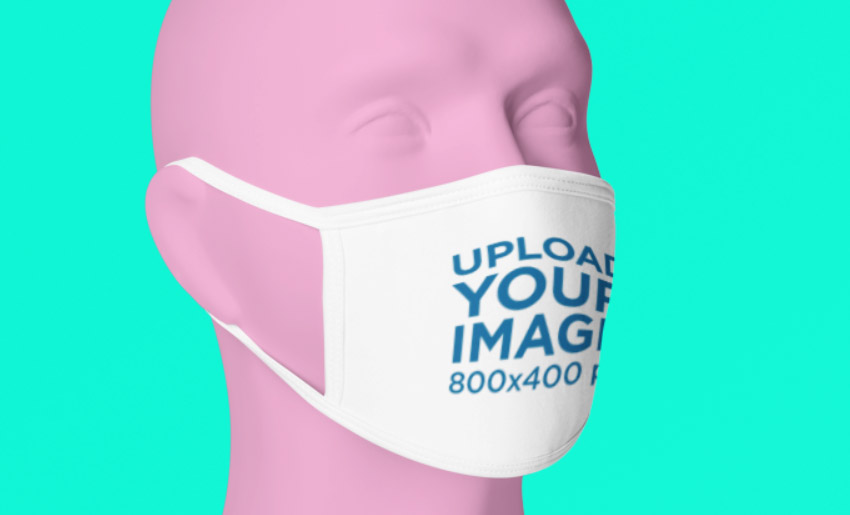 Fabric Mask Mockup on Mannequin