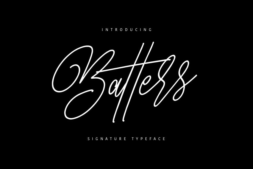 Batters Signature Typeface