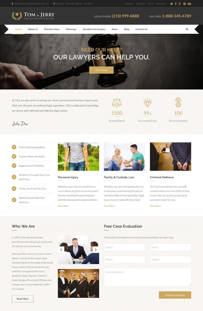 Tom  Jerry - a WordPress Law and Business Theme