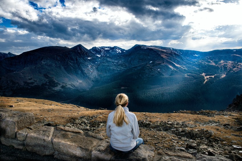 Sitting in the mountains