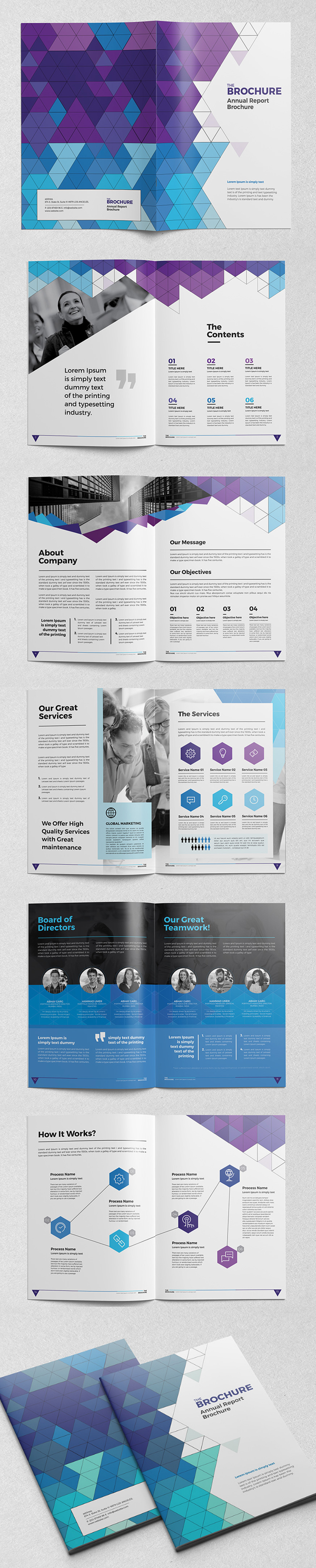 Abstract Brochure / Catalog InDesign Template