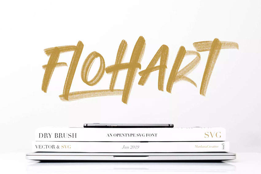 Flohart Svg Brush Font Display