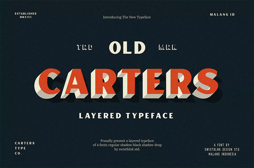 Carter Layered Font Display
