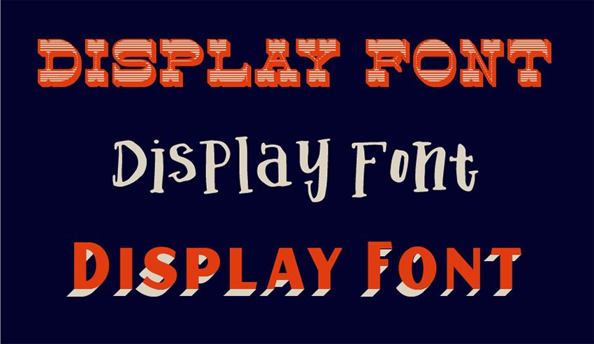 Display fonts