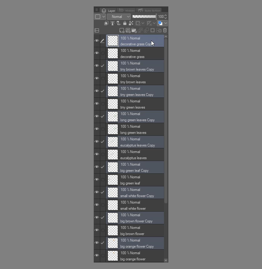 duplicate layers in clip studio paint