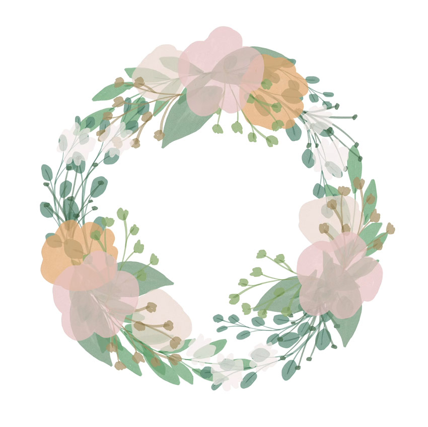 create a floral composition in clip studio paint
