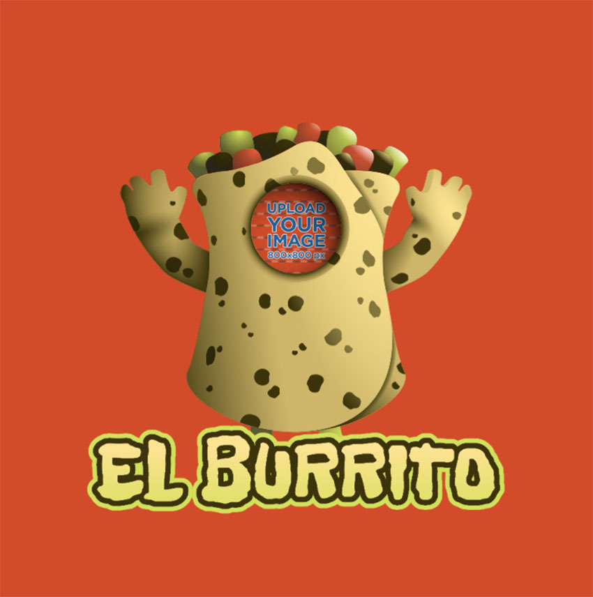 Twitch Emoji Template Featuring a Burrito Inspired by Fall Guys