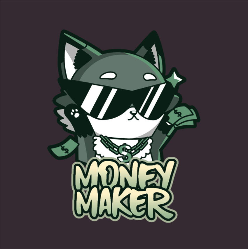 Twitch Emote Creator of a Fox with Money