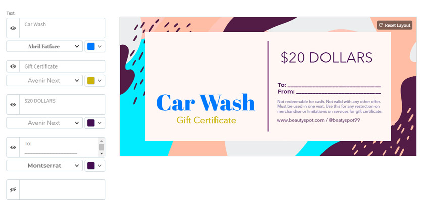 custom gift certificate template