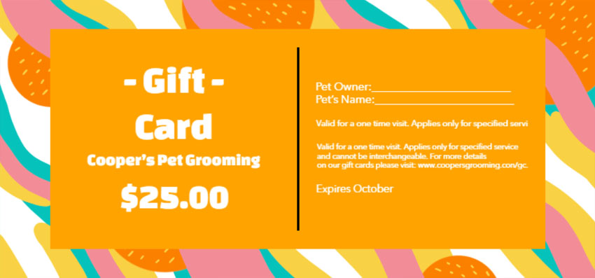 Colorful Customizable Gift Certificate Template