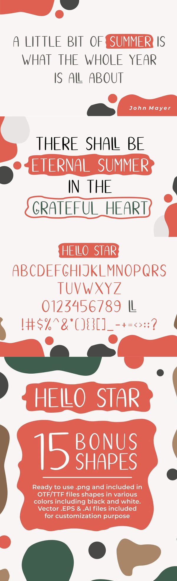 Hello Star Font Letters