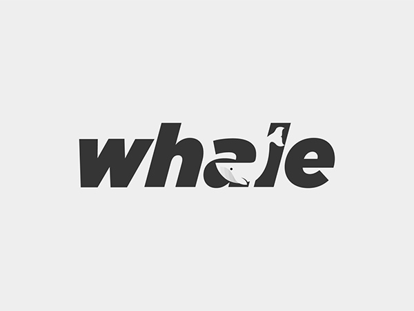whale logo design by Diff art