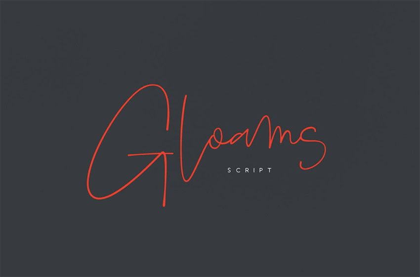 Gloams - Minimalist Cursive Font