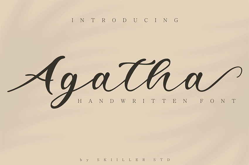 Agatha Minimalist Calligraphy Font