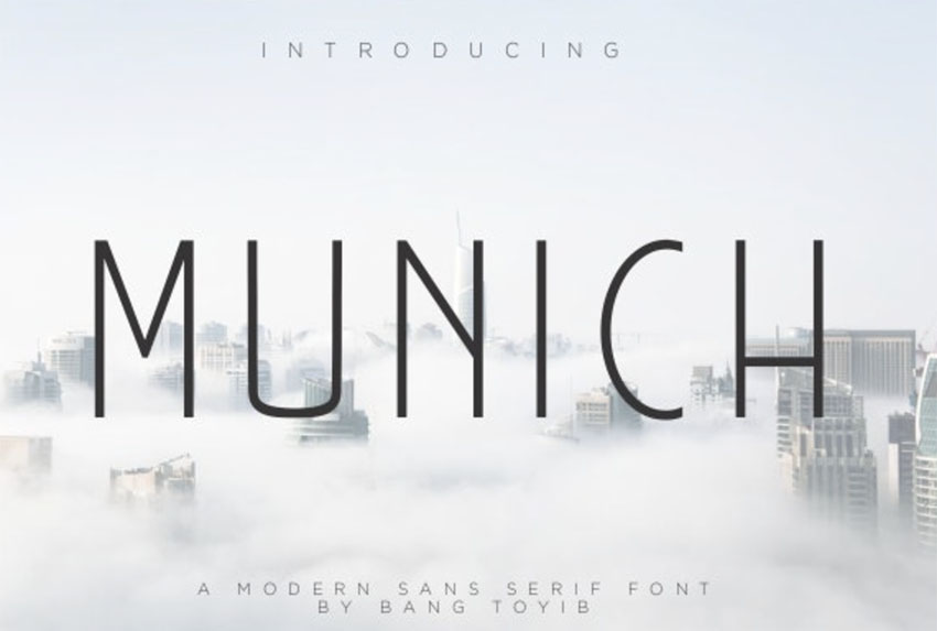 MUNICH - Minimalist Sans Serif Font