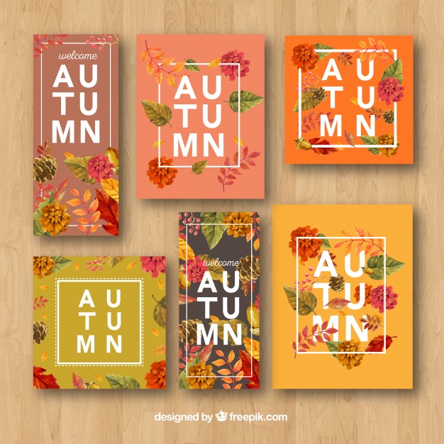 autumn card design floral