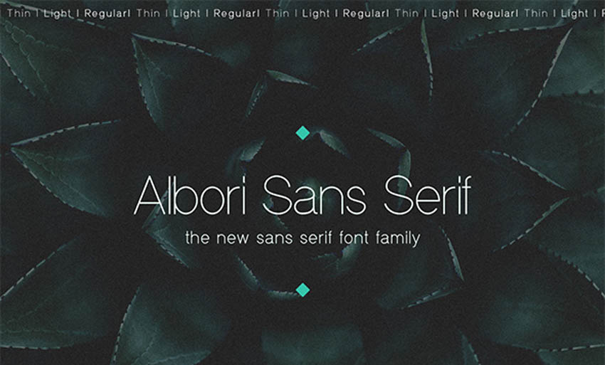 Albori Sans Serif Thin Modern Fonts