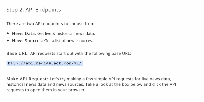 Now you can perform a request. Using your API key 