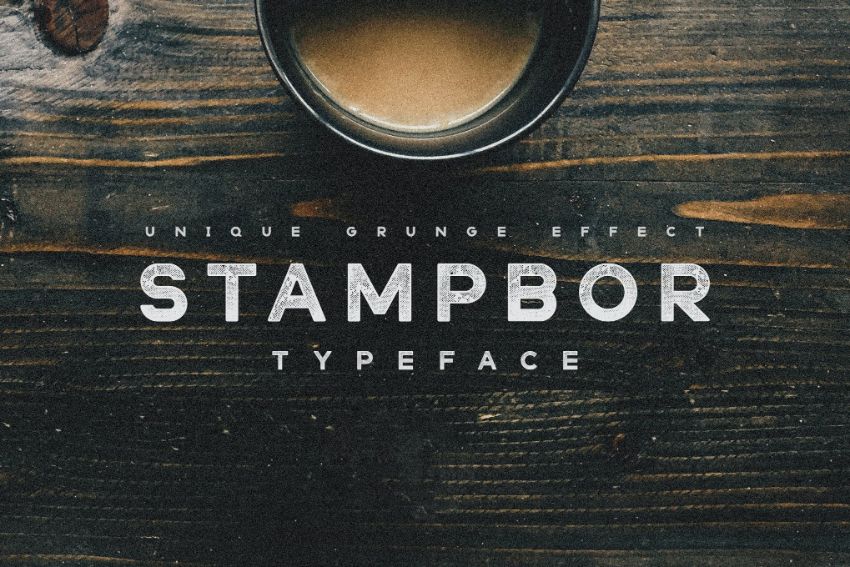 stampbor font