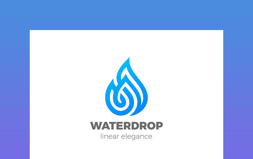 Logo Water Droplet Aqua Drop Waterdrop Fire Flame