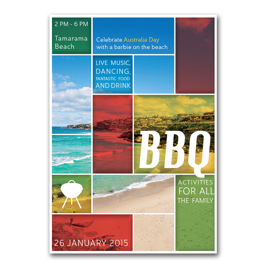 colored flyer bbq