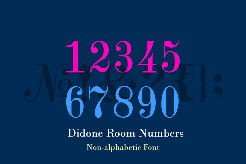 Didone Room Numbers Display Font Family