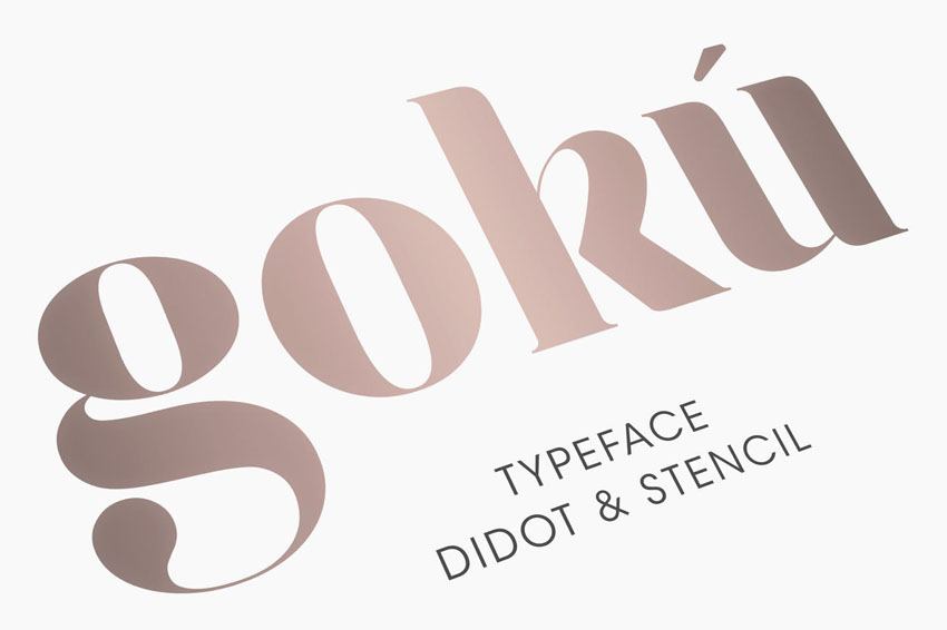 Goku Didot Style Fonts Stencil Inspired