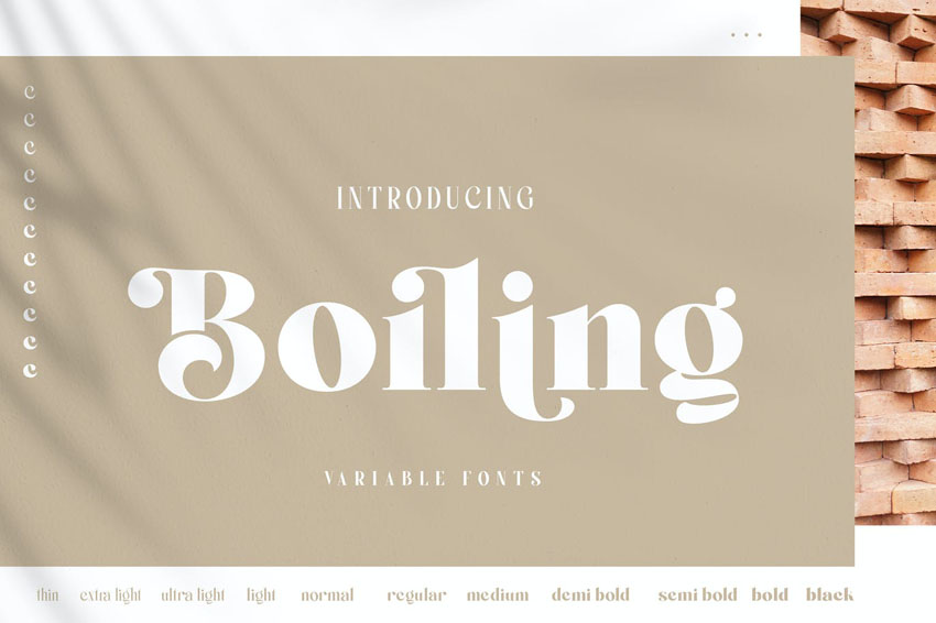 Boiling Font Family Thick Inspired Didot Typeface