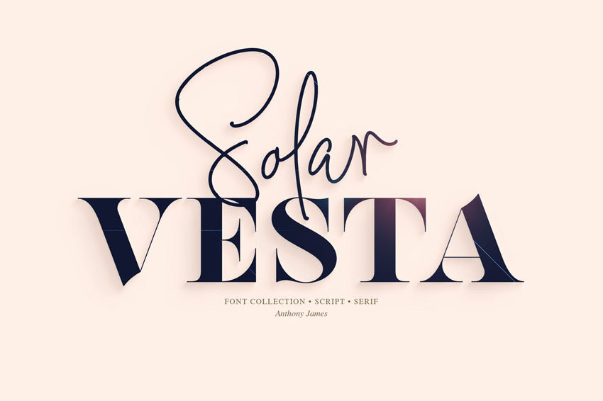 Solar Vesta Font Collection