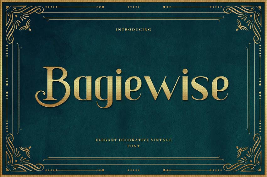 Bagiewise - Luxury Art Deco Typeface