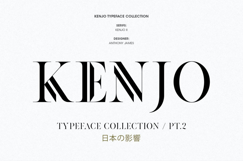 Kenjo Font Inspired Didone Typefaces