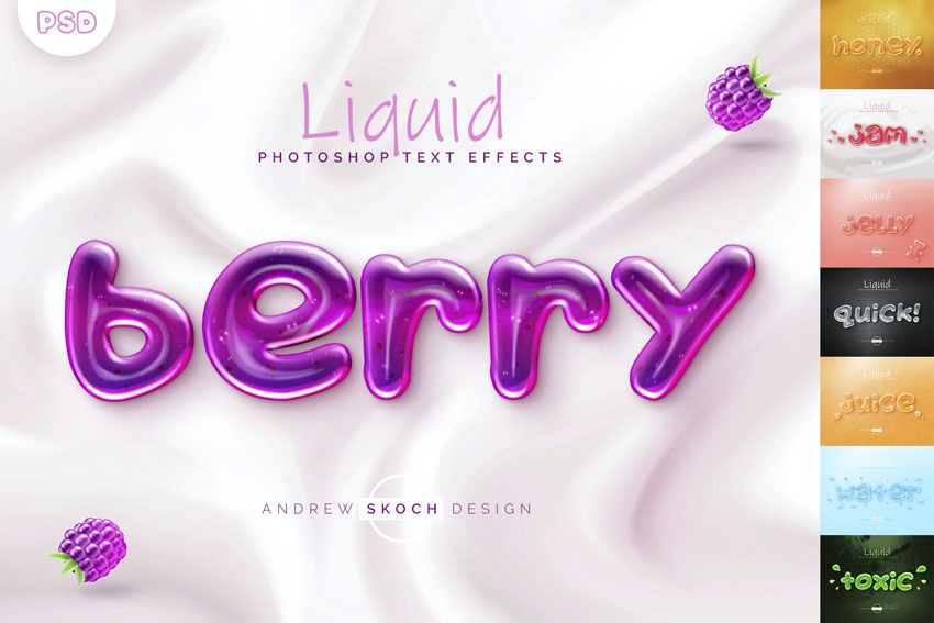 Liquid Tasty Text Effects for Photoshop