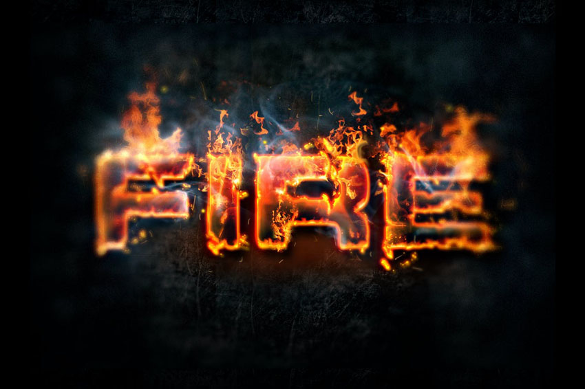 Hot Lava  Fire Photoshop Text Effects