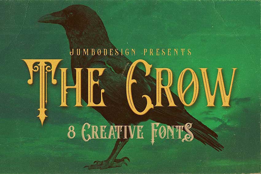 The Crow Display Font Family