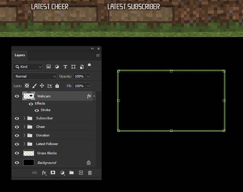 minecraft webcam overlay design