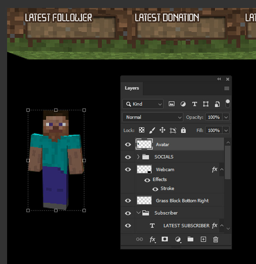 twitch overlay for minecraft