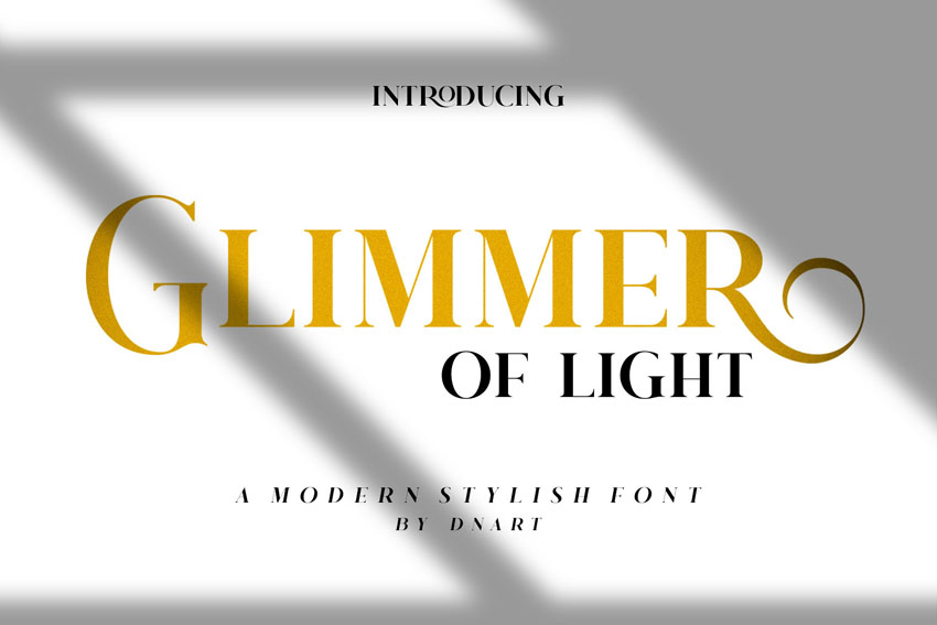 Glimmer of Light Font Didone Typefaces