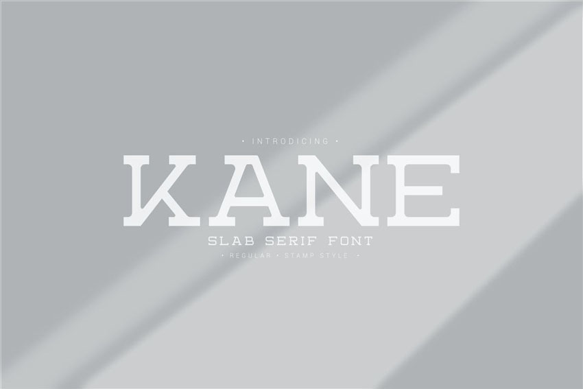 Kane Stylish Slab Typeface 