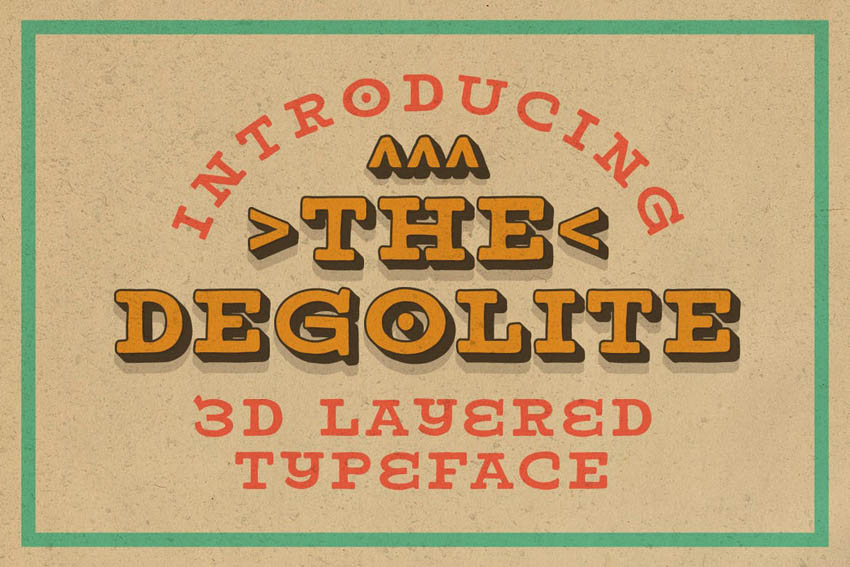 Degolite Layered Slab Font