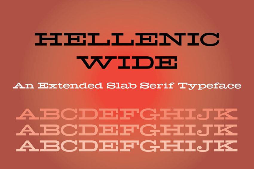 Hellenic Wide Slab Serif Fonts