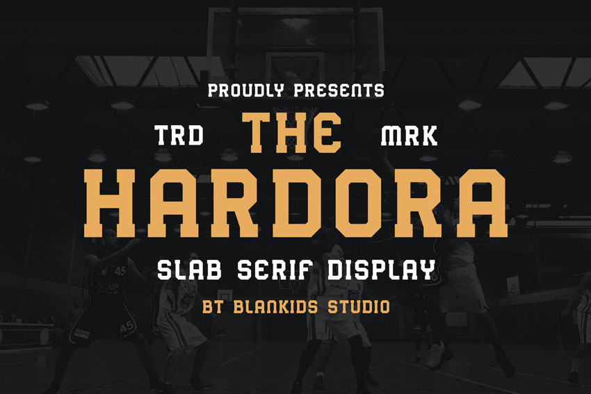 Hardora Sporty Block Serif Font