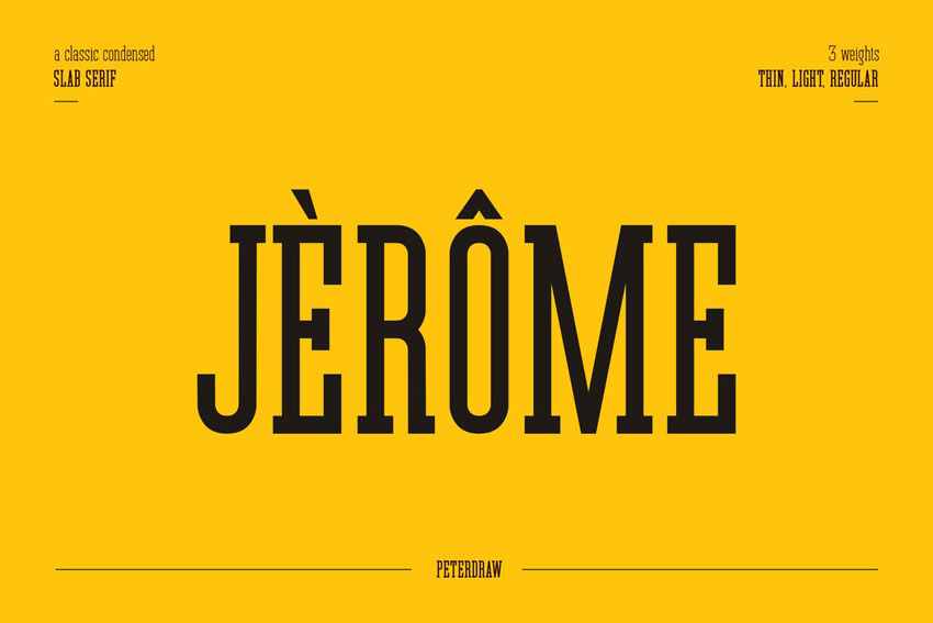 Jerome Condensed Slab Serif